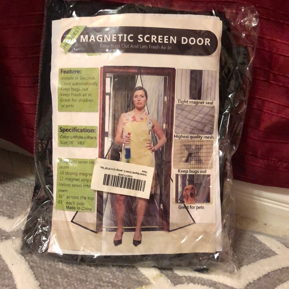 Magnetic screen door